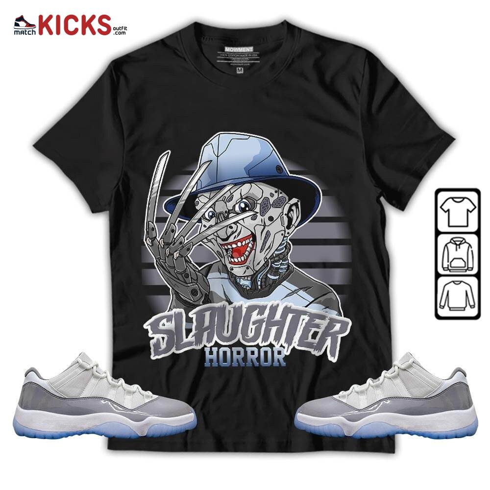 Slaughter To Prevail Sneaker Shirt Match Cement Grey 11s, Jordan 11 Low Cement Grey MKO T-Shirt