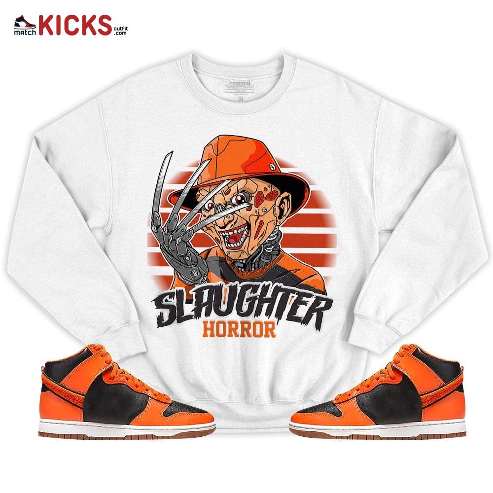 Slaughter To Prevail Sneaker Shirt Match Dunk Black Orange, Dunk High GS Safety Orange MKO T-Shirt Slaughter To Prevail Sneaker Shirt Match Dunk Black Orange, Dunk High GS Safety Orange MKO T-Shirt