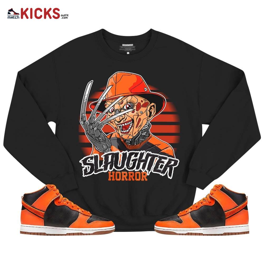 Slaughter To Prevail Sneaker Shirt Match Dunk Black Orange, Dunk High GS Safety Orange MKO T-Shirt Slaughter To Prevail Sneaker Shirt Match Dunk Black Orange, Dunk High GS Safety Orange MKO T-Shirt