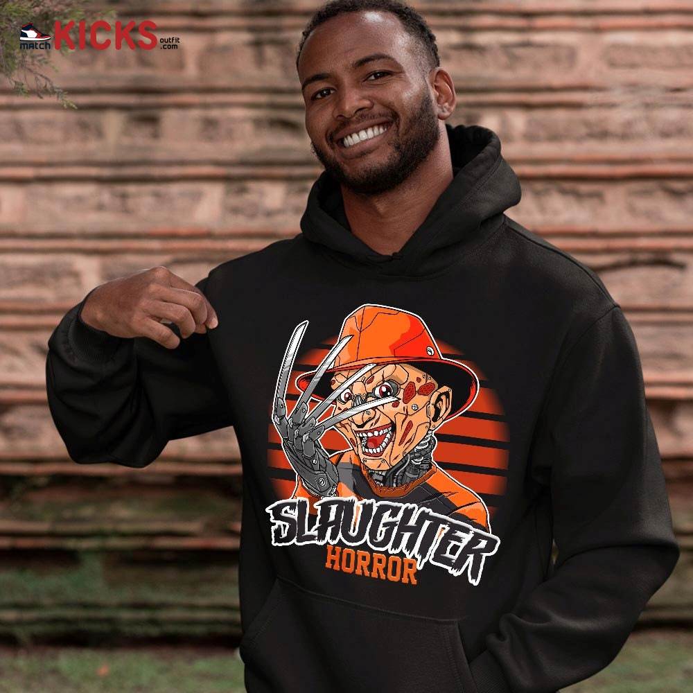 Slaughter To Prevail Sneaker Shirt Match Dunk Black Orange, Dunk High GS Safety Orange MKO T-Shirt Slaughter To Prevail Sneaker Shirt Match Dunk Black Orange, Dunk High GS Safety Orange MKO T-Shirt