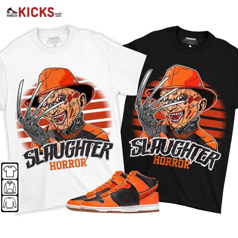 Slaughter To Prevail Sneaker Shirt Match Dunk Black Orange, Dunk High GS Safety Orange MKO T-Shirt Slaughter To Prevail Sneaker Shirt Match Dunk Black Orange, Dunk High GS Safety Orange MKO T-Shirt