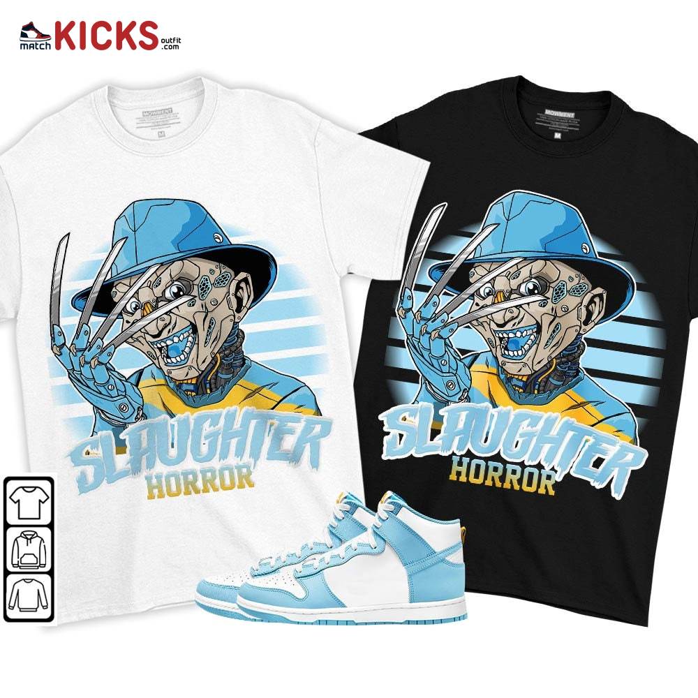 Slaughter To Prevail Sneaker Shirt Match Dunk High Blue Chill, Dunk High Homer Simpson MKO T-Shirt