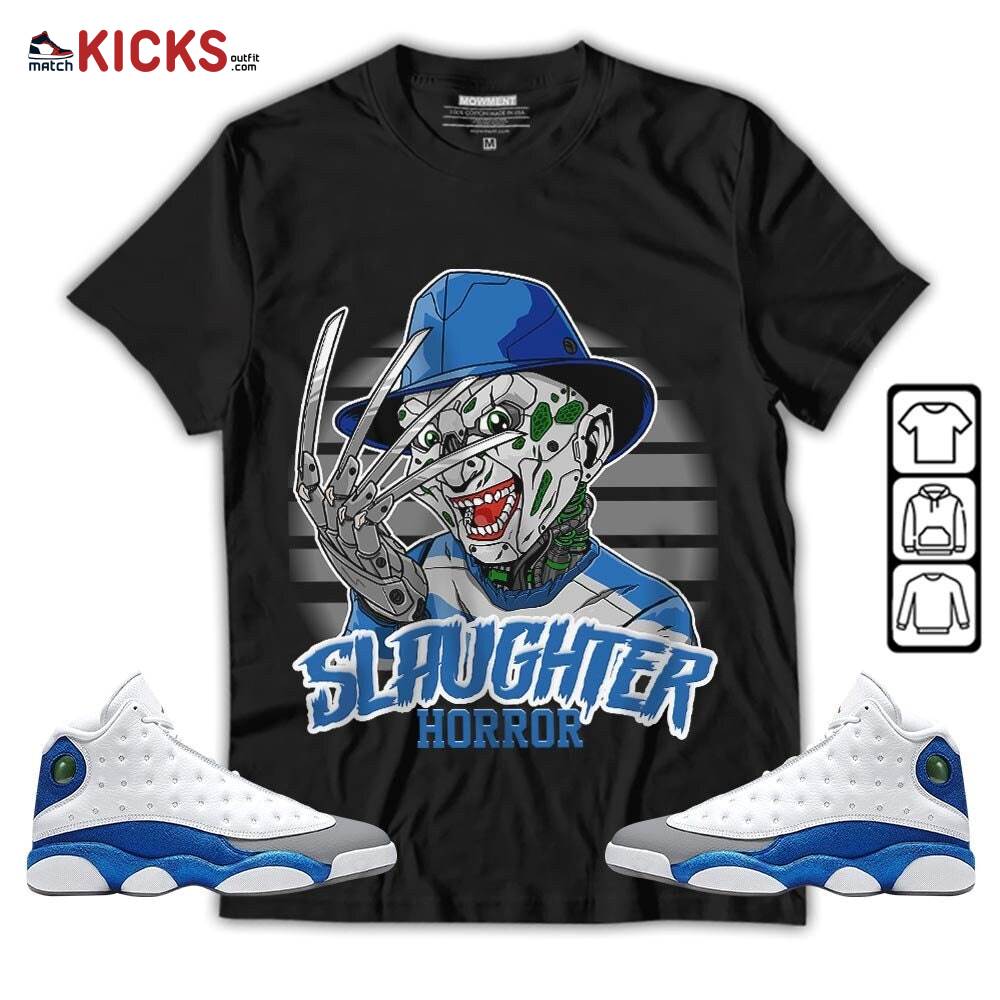 Slaughter To Prevail Sneaker Shirt Match French Blue 13s, Jordan 13 French Blue MKO T-Shirt