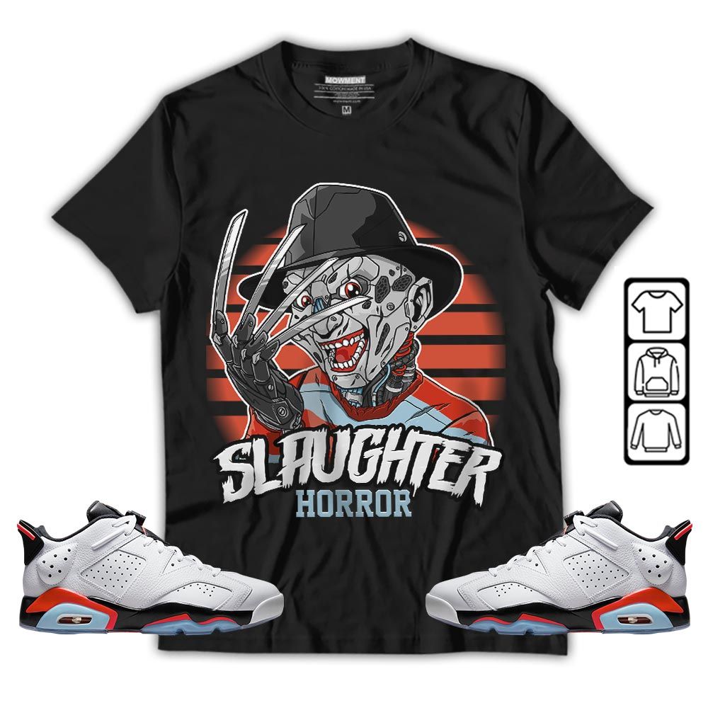 Slaughter To prevail Sneaker Shirt Match Golf White Infrared 6s, Jordan 6 Low Infrared MKO T-Shirt