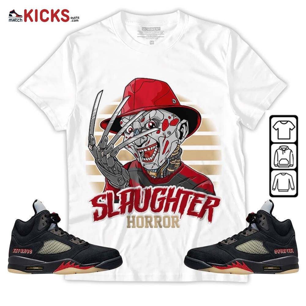 Slaughter To Prevail Sneaker Shirt Match Gore-Tex 5s, Jordan 5 GORE-TEX Off Noir MKO T-Shirt