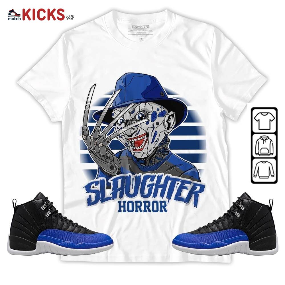 Slaughter To Prevail Sneaker Shirt Match Hyper Royal 12s, Jordan 12 Hyper Royal MKO Hoodie