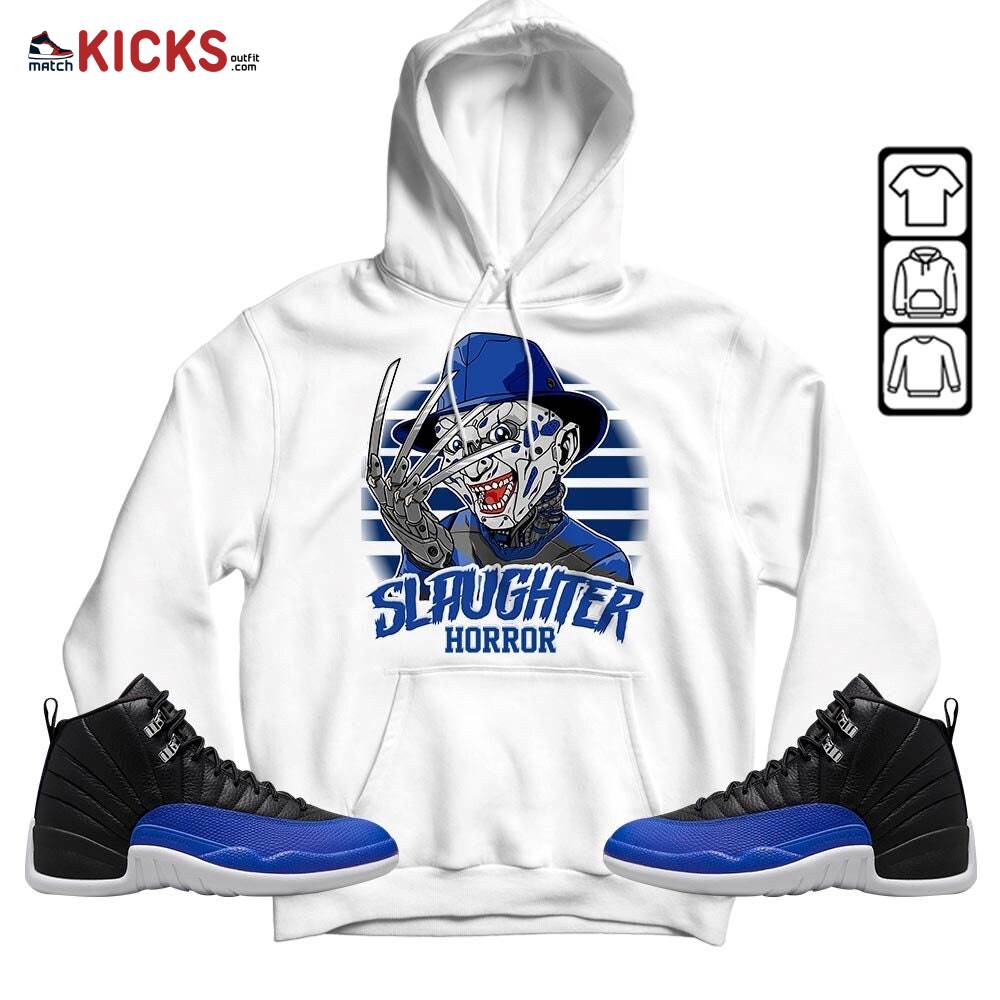 Slaughter To Prevail Sneaker Shirt Match Hyper Royal 12s, Jordan 12 Hyper Royal MKO Hoodie