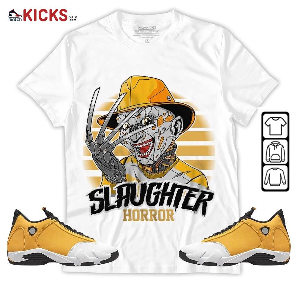 Slaughter To Prevail Sneaker Shirt Match Light Ginger 14s, Jordan 14 Retro Light Ginger MKO Hoodie