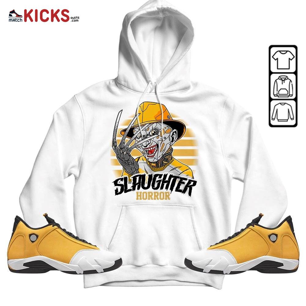 Slaughter To Prevail Sneaker Shirt Match Light Ginger 14s, Jordan 14 Retro Light Ginger MKO Hoodie Slaughter To Prevail Sneaker Shirt Match Light Ginger 14s, Jordan 14 Retro Light Ginger MKO Hoodie