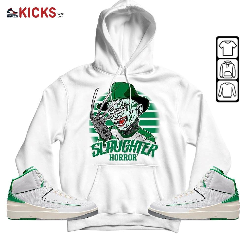 Slaughter To Prevail Sneaker Shirt Match Lucky Green 2s, Jordan 2 Lucky Green MKO Hoodie
