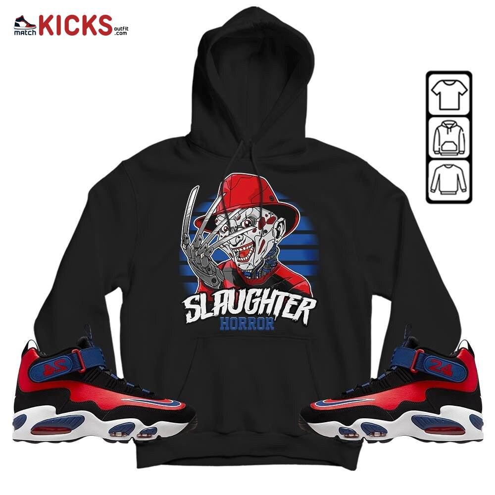 Slaughter To Prevail Sneaker Shirt Match Max 1 Navy Red Black, Air Griffey Max 1 Black Red Navy Blue MKO Hoodie