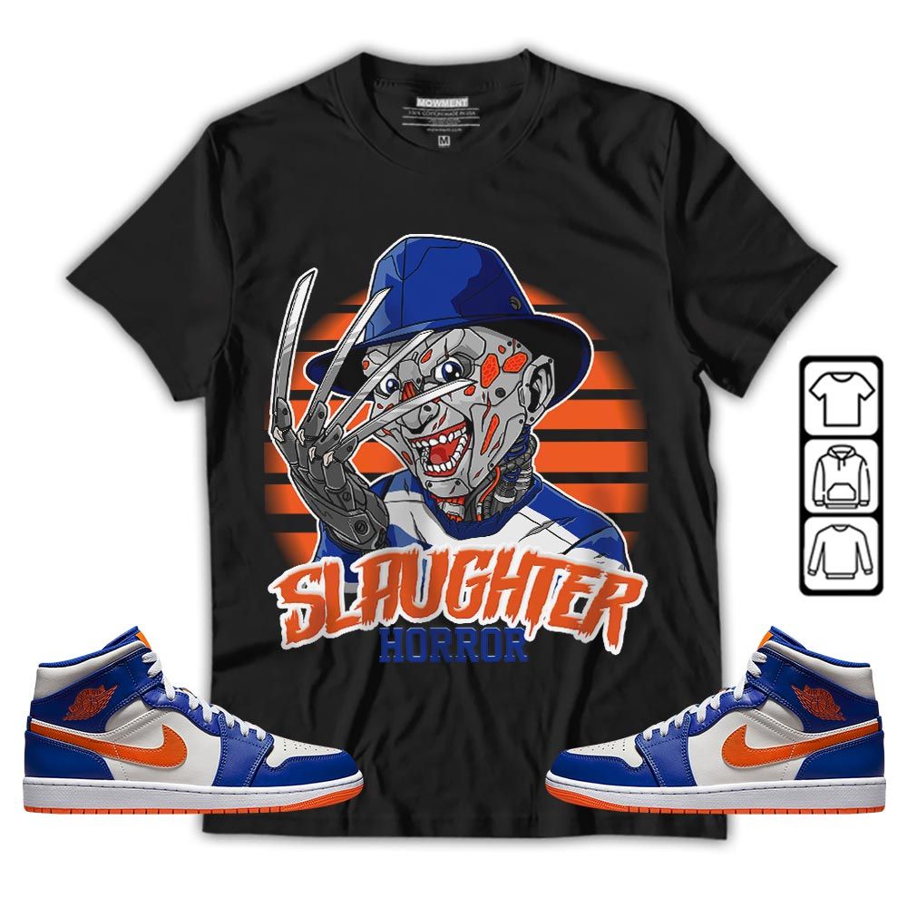 Slaughter To prevail Sneaker Shirt Match Mid Knicks 1s, Jordan 1 Mid Knicks MKO T-Shirt Slaughter To prevail Sneaker Shirt Match Mid Knicks 1s, Jordan 1 Mid Knicks MKO T-Shirt