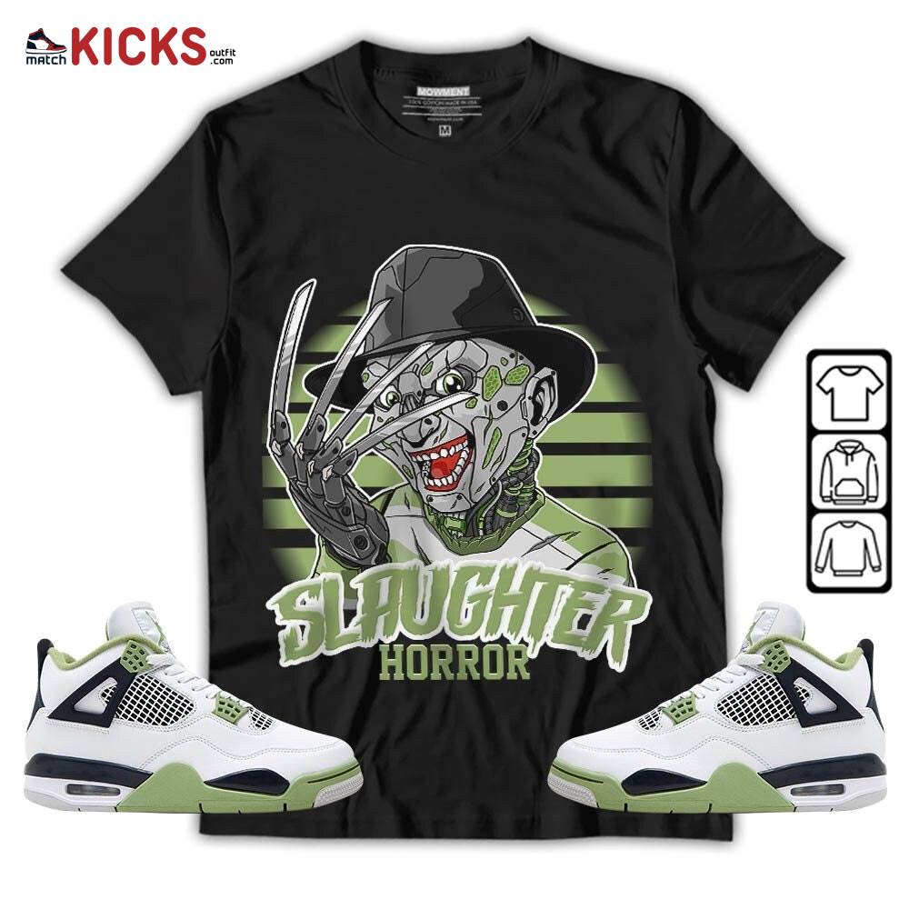 Slaughter To Prevail Sneaker Shirt Match Retro Oil Green 4s, Jordan 4 Oil Green MKO T-Shirt