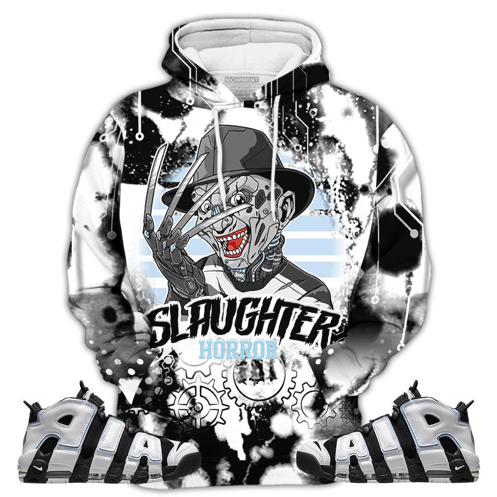 Slaughter To Prevail Sneaker Shirt Match Uptempo Cobalt Bliss, Air More Uptempo Cobalt Bliss Hoodie Sweatshirt Tee All Over Print MKO Shirt