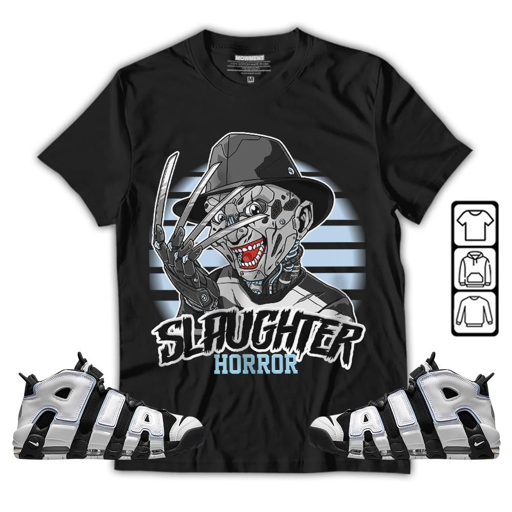 Slaughter To prevail Sneaker Shirt Match Uptempo Cobalt Bliss, Air More Uptempo Cobalt Bliss MKO T-Shirt