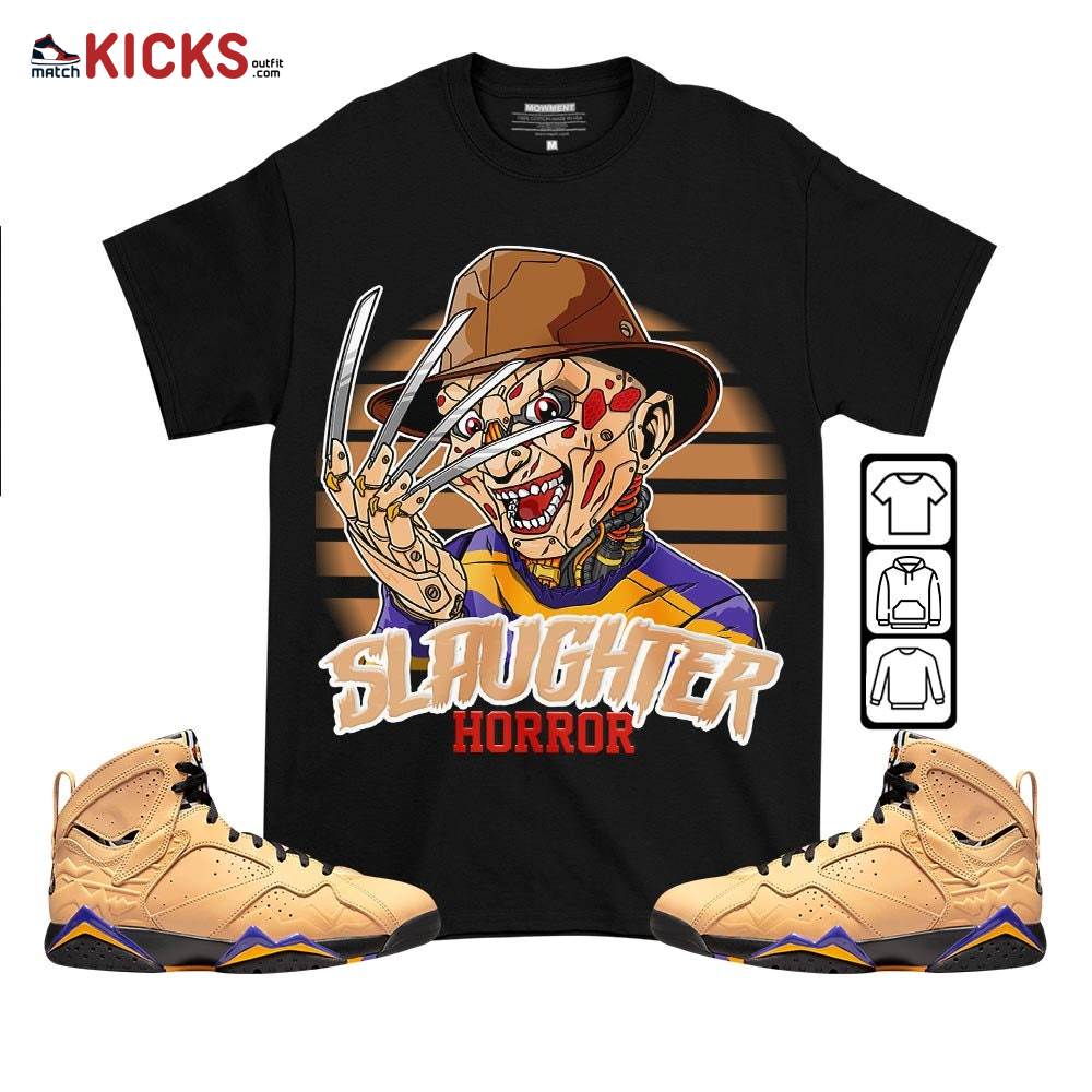 Slaughter To Prevail Sneaker Shirt Match Vachetta Tan 7s, Jordan 7 SE Afrobeats MKO T-Shirt
