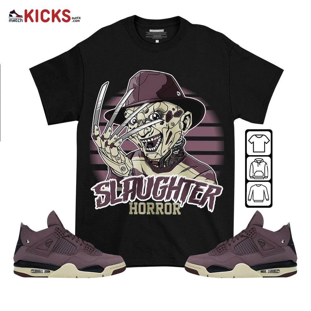 Slaughter To Prevail Sneaker Shirt Match Violet Ore 4s, Jordan 4 A Ma Maniere Violet Ore MKO T-Shirt