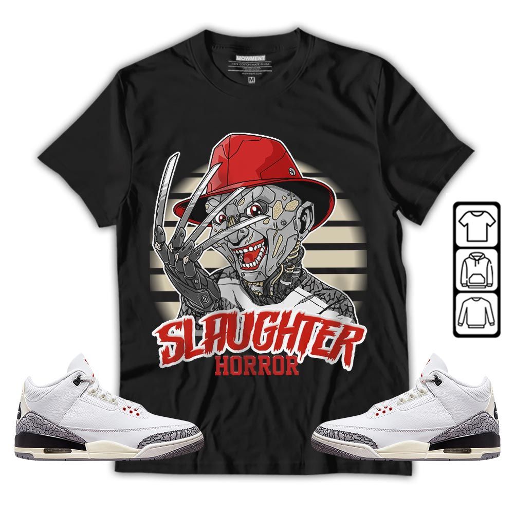 Slaughter To prevail Sneaker Shirt Match White Cement 3s, Jordan Retro 3 White Cement MKO T-Shirt Slaughter To prevail Sneaker Shirt Match White Cement 3s, Jordan Retro 3 White Cement MKO T-Shirt