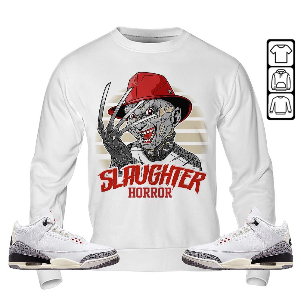 Slaughter To prevail Sneaker Shirt Match White Cement 3s, Jordan Retro 3 White Cement MKO T-Shirt Slaughter To prevail Sneaker Shirt Match White Cement 3s, Jordan Retro 3 White Cement MKO T-Shirt