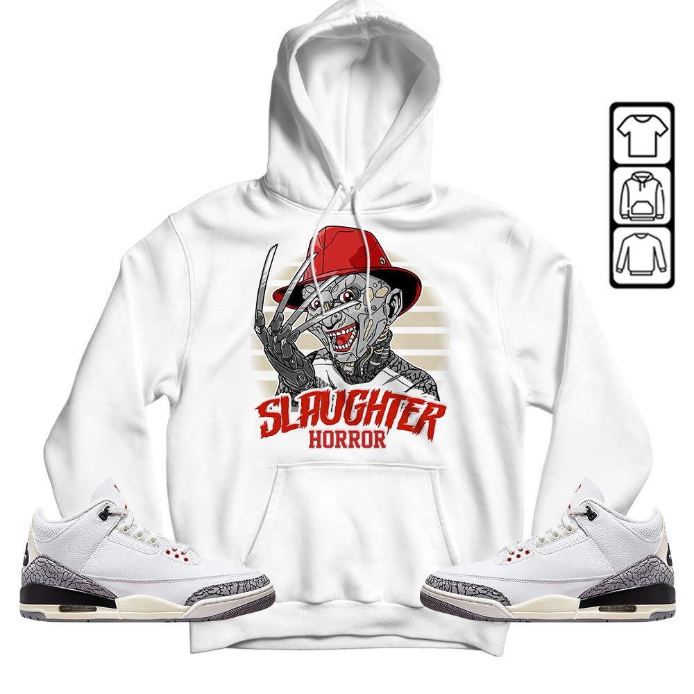 Slaughter To prevail Sneaker Shirt Match White Cement 3s, Jordan Retro 3 White Cement MKO T-Shirt Slaughter To prevail Sneaker Shirt Match White Cement 3s, Jordan Retro 3 White Cement MKO T-Shirt