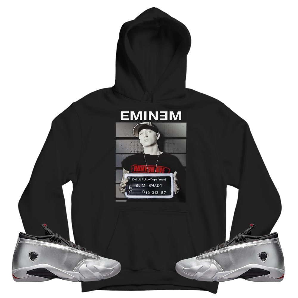 Slim Shady Eminem Sneaker Shirt Match 14 Low Metallic Silver, Jordan 14 Metallic Silver MKO T-Shirt