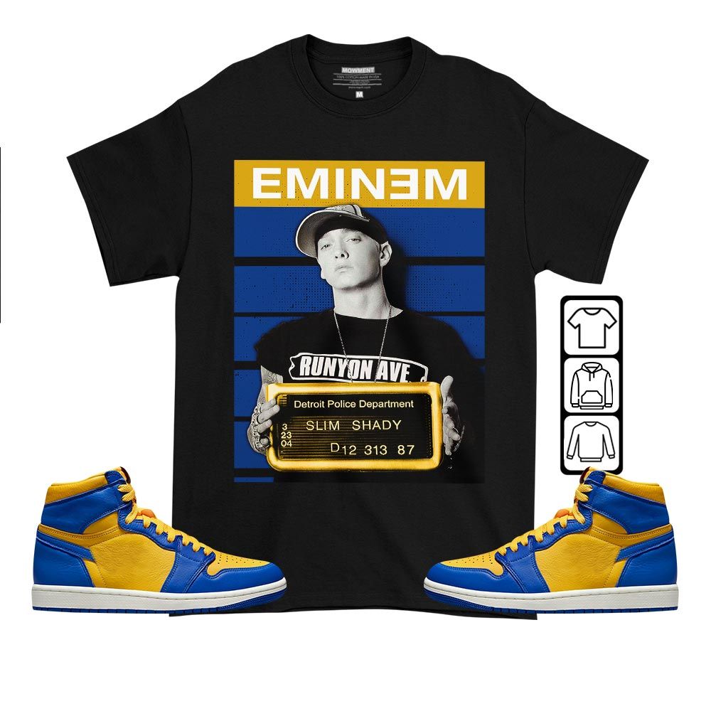 Slim Shady Eminem Sneaker Shirt Match 2023 Laney 1s, Jordan 1 Retro High Laney MKO T-Shirt Slim Shady Eminem Sneaker Shirt Match 2023 Laney 1s, Jordan 1 Retro High Laney MKO T-Shirt
