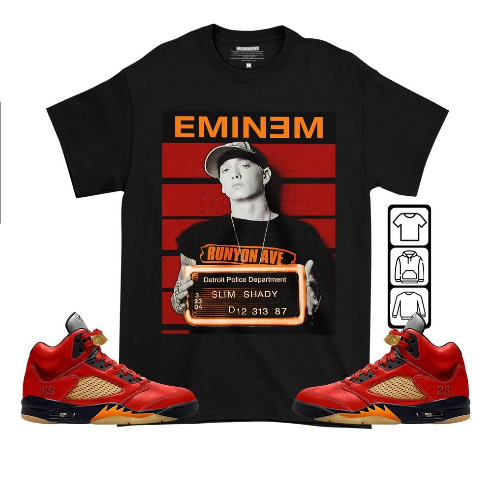 Slim Shady Eminem Sneaker Shirt Match 5 Dunk On Mars, Jordan 5 Mars For Her MKO T-Shirt Slim Shady Eminem Sneaker Shirt Match 5 Dunk On Mars, Jordan 5 Mars For Her MKO T-Shirt