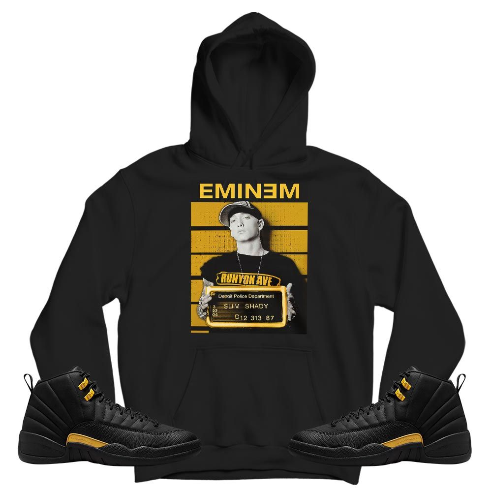 Slim Shady Eminem Sneaker Shirt Match Black Taxi 12s, Jordan 12 Retro Black Taxi MKO T-Shirt