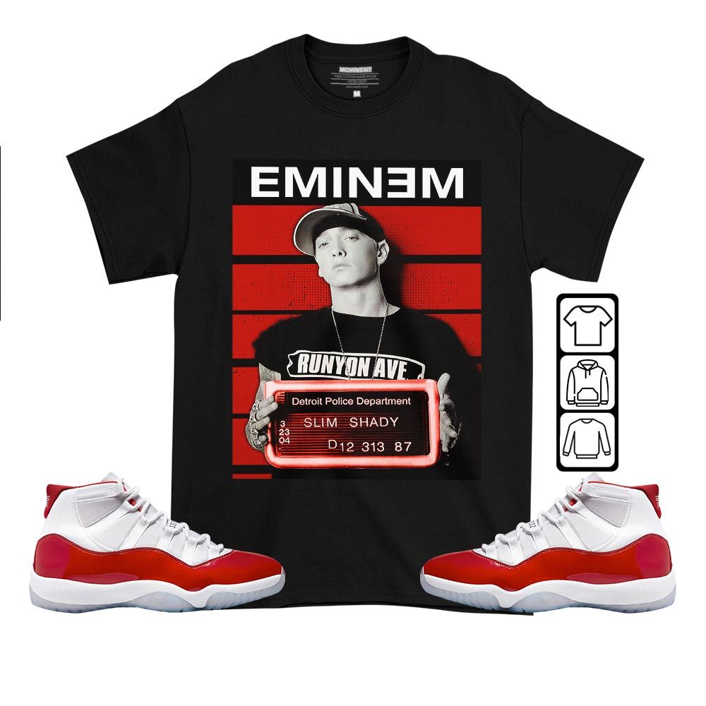 Slim Shady Eminem Sneaker Shirt Match Cherry 11s, Jordan 11 Retro Cherry MKO T-Shirt