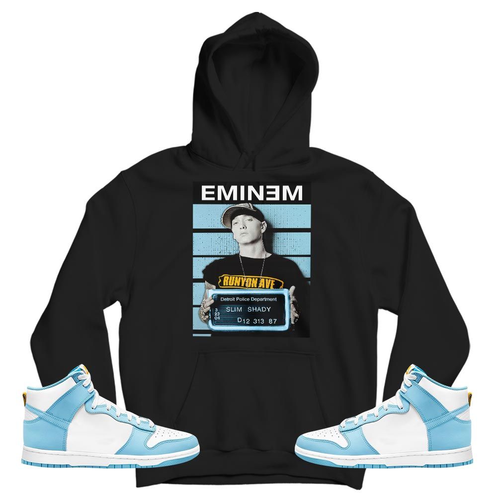 Slim Shady Eminem Sneaker Shirt Match Dunk High Blue Chill, Dunk High Homer Simpson MKO T-Shirt