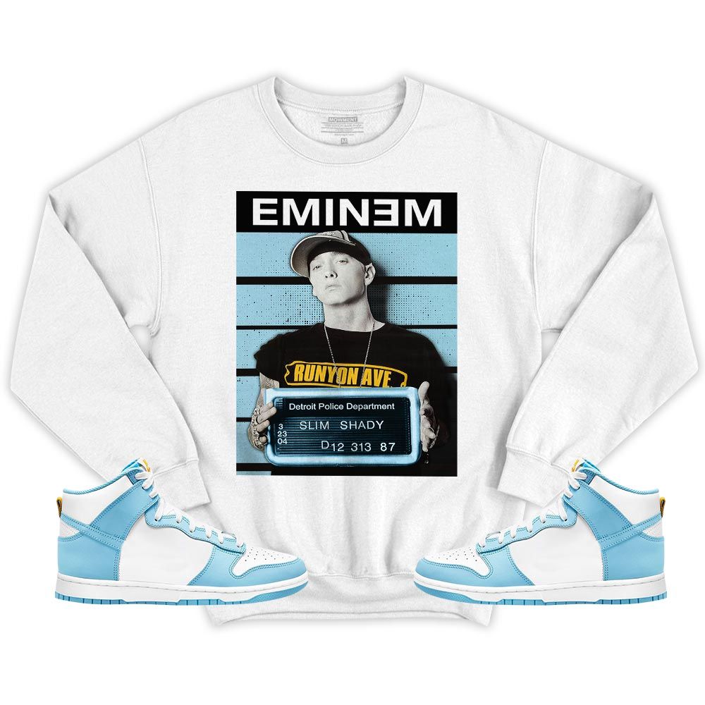 Slim Shady Eminem Sneaker Shirt Match Dunk High Blue Chill, Dunk High Homer Simpson MKO T-Shirt Slim Shady Eminem Sneaker Shirt Match Dunk High Blue Chill, Dunk High Homer Simpson MKO T-Shirt