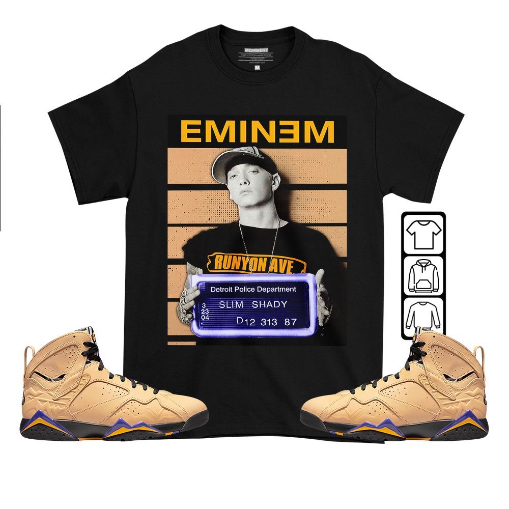 Slim Shady Eminem Sneaker Shirt Match Vachetta Tan 7s, Jordan 7 SE Afrobeats MKO T-Shirt Slim Shady Eminem Sneaker Shirt Match Vachetta Tan 7s, Jordan 7 SE Afrobeats MKO T-Shirt