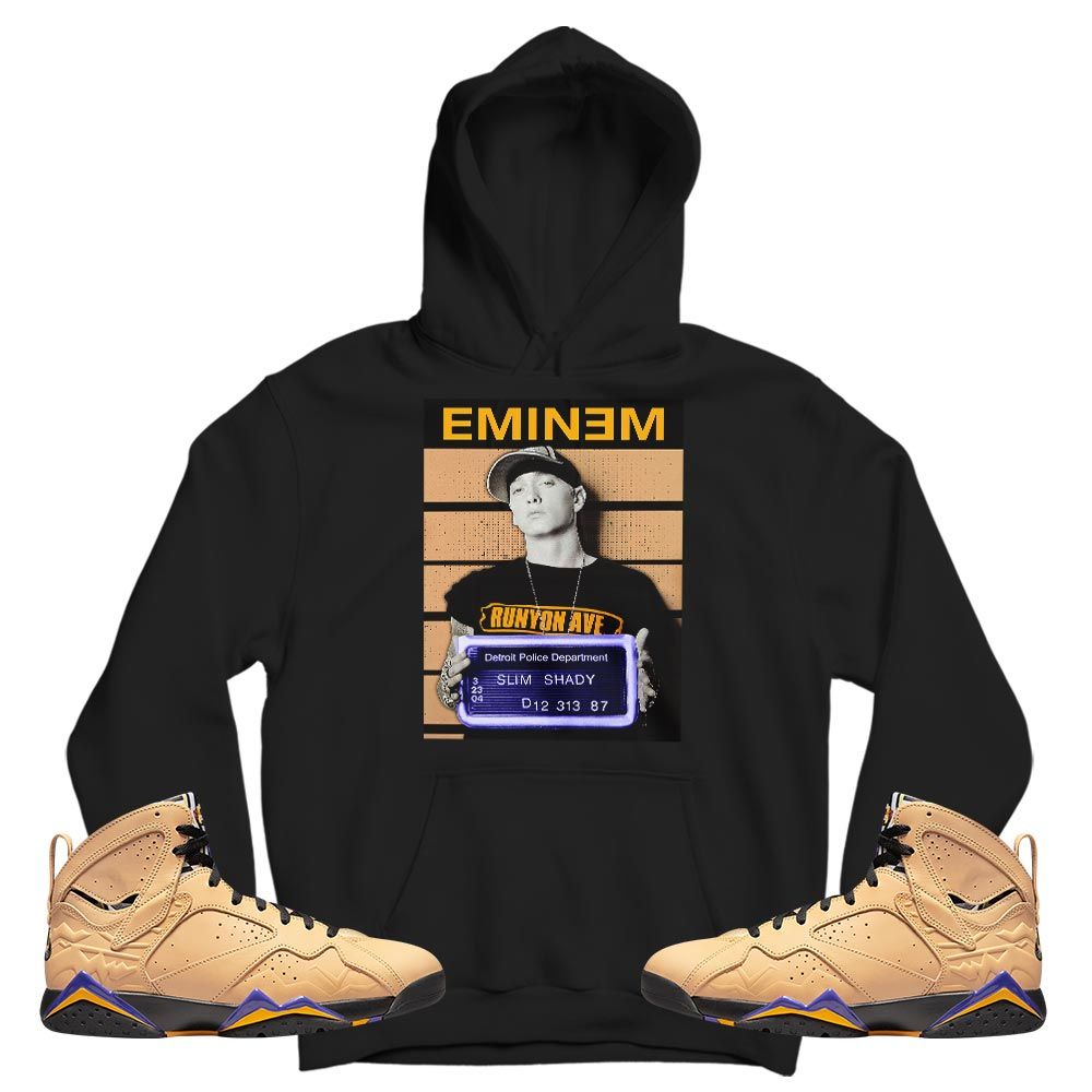 Slim Shady Eminem Sneaker Shirt Match Vachetta Tan 7s, Jordan 7 SE Afrobeats MKO T-Shirt