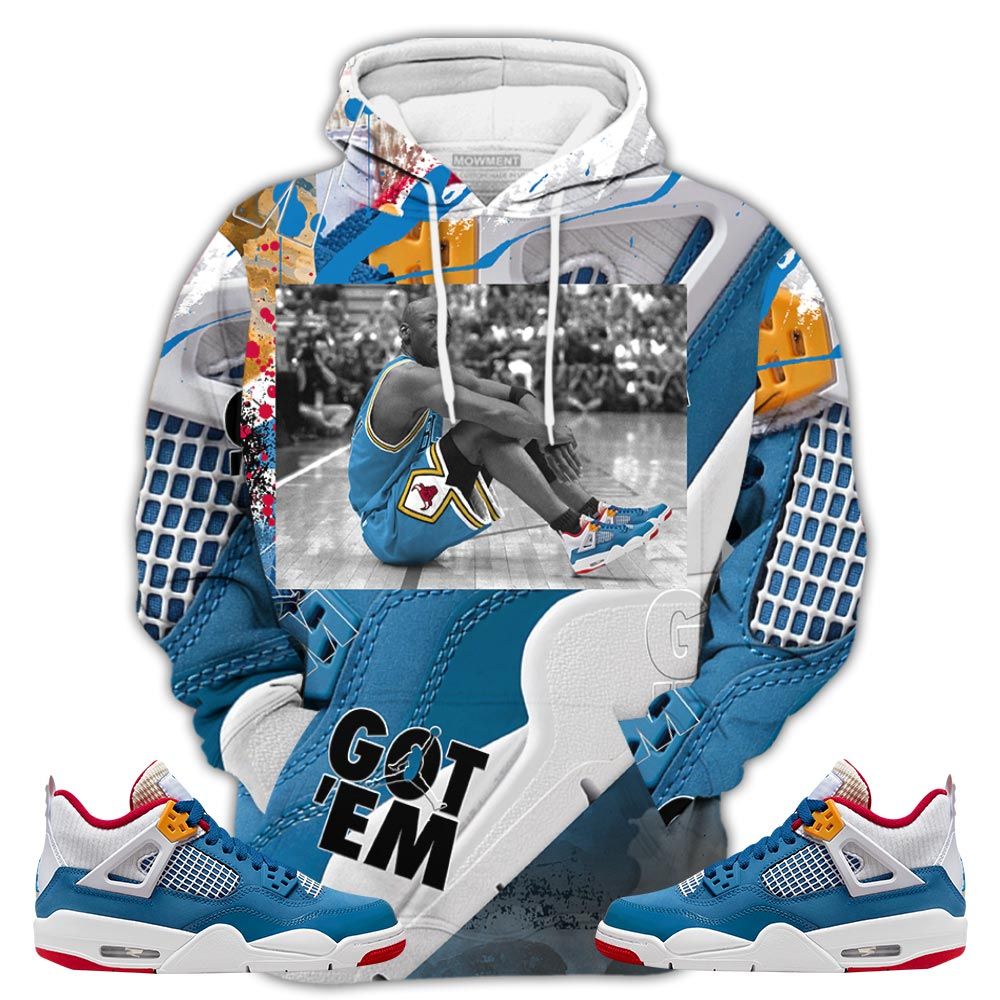 Smoke Basketball Number 23 Sneaker Shirt Match Retro Messy Room 4S, Jordan 4 Gs Messy Room Hoodie Sweatshirt Tee All Over Print MKO Shirt