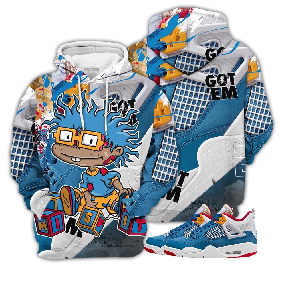 Smoke Chuckie Rugrats Misfit Sneaker Shirt Match Retro Messy Room 4S, Jordan 4 Gs Messy Room Hoodie Sweatshirt Tee All Over Print MKO Shirt