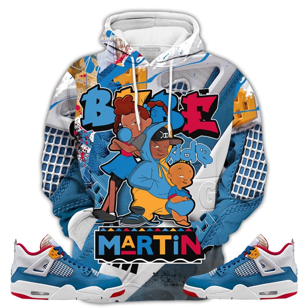 Smoke Martin Babes Kids 90S Sneaker Shirt Match Retro Messy Room 4S, Jordan 4 Gs Messy Room Hoodie Sweatshirt Tee All Over Print MKO Shirt
