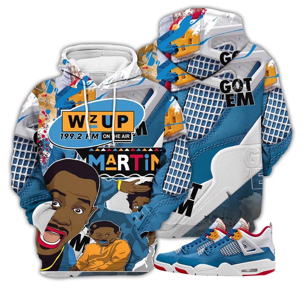 Smoke Martin Tv 90S Sneaker Shirt Match Retro Messy Room 4S, Jordan 4 Gs Messy Room Hoodie Sweatshirt Tee All Over Print MKO Shirt