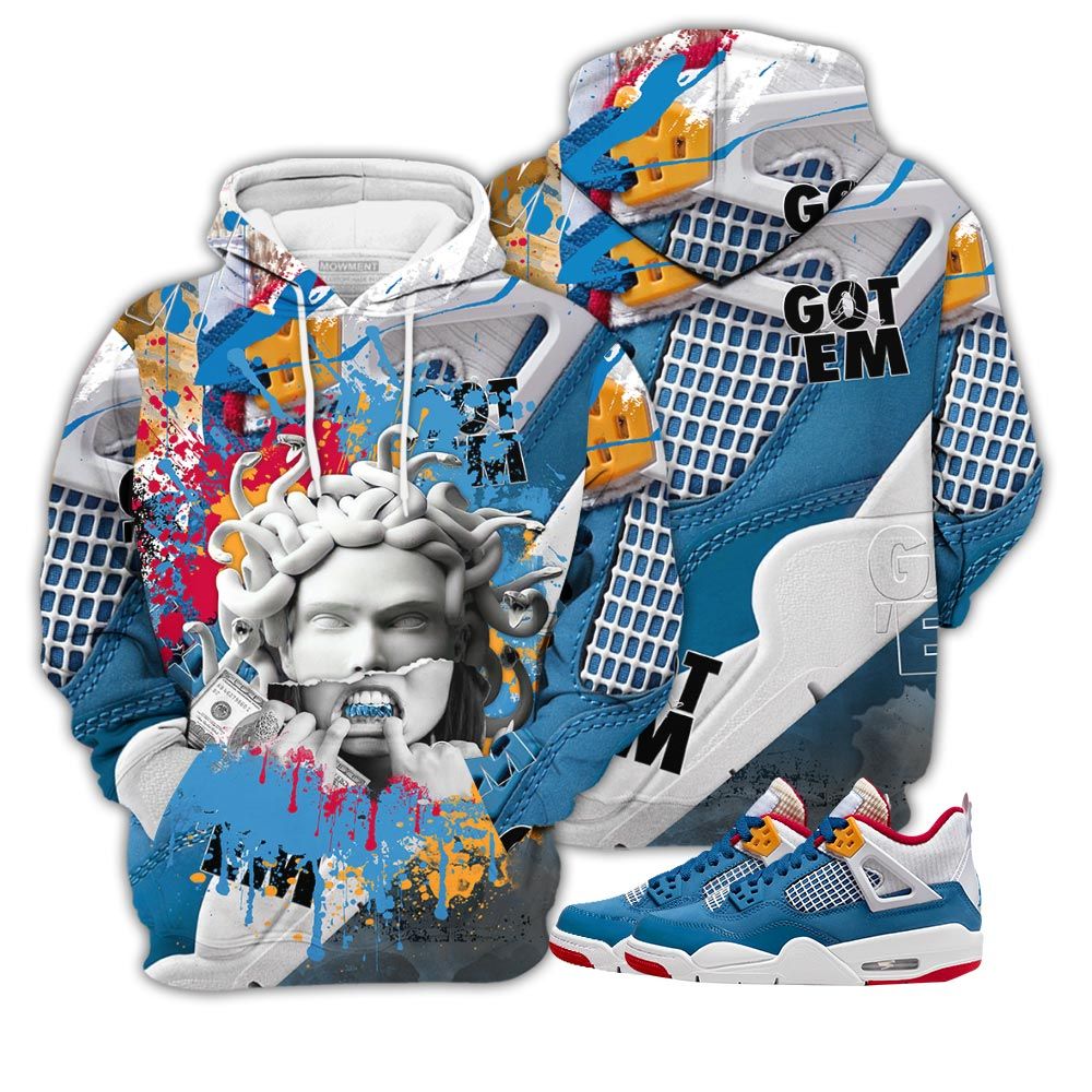 Smoke Money Talk Got Em Sneaker Shirt Match Retro Messy Room 4S, Jordan 4 Gs Messy Room Hoodie Sweatshirt Tee All Over Print MKO Shirt