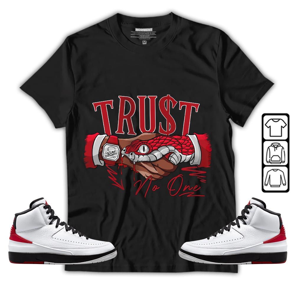 Snake Trust No One Sneaker Shirt Match 2 Chicago Varsity Red, Jordan Retro 2 Chicago MKO T-Shirt Snake Trust No One Sneaker Shirt Match 2 Chicago Varsity Red, Jordan Retro 2 Chicago MKO T-Shirt