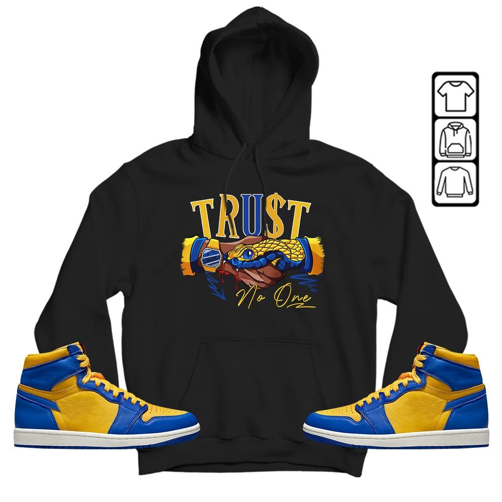 Snake Trust No One Sneaker Shirt Match 2023 Laney 1s, Jordan 1 Retro High Laney MKO T-Shirt Snake Trust No One Sneaker Shirt Match 2023 Laney 1s, Jordan 1 Retro High Laney MKO T-Shirt