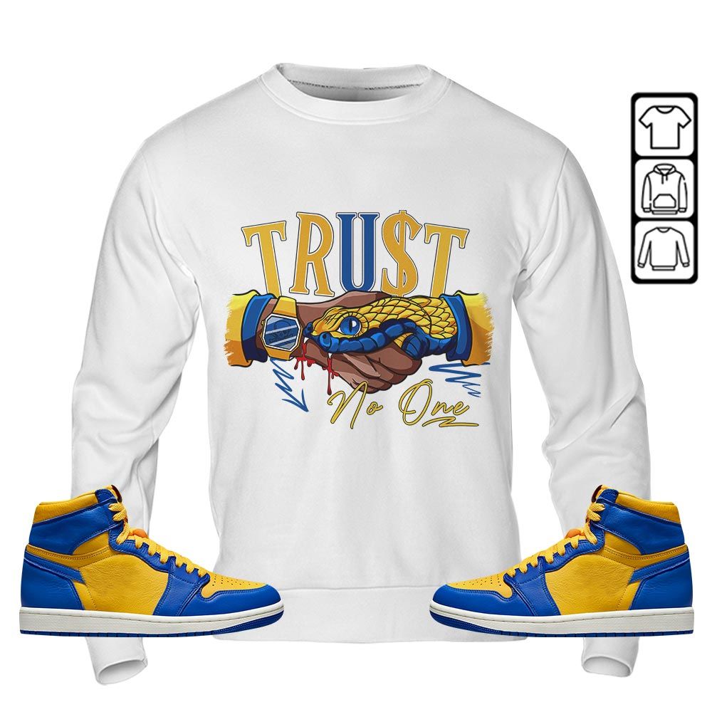 Snake Trust No One Sneaker Shirt Match 2023 Laney 1s, Jordan 1 Retro High Laney MKO T-Shirt Snake Trust No One Sneaker Shirt Match 2023 Laney 1s, Jordan 1 Retro High Laney MKO T-Shirt