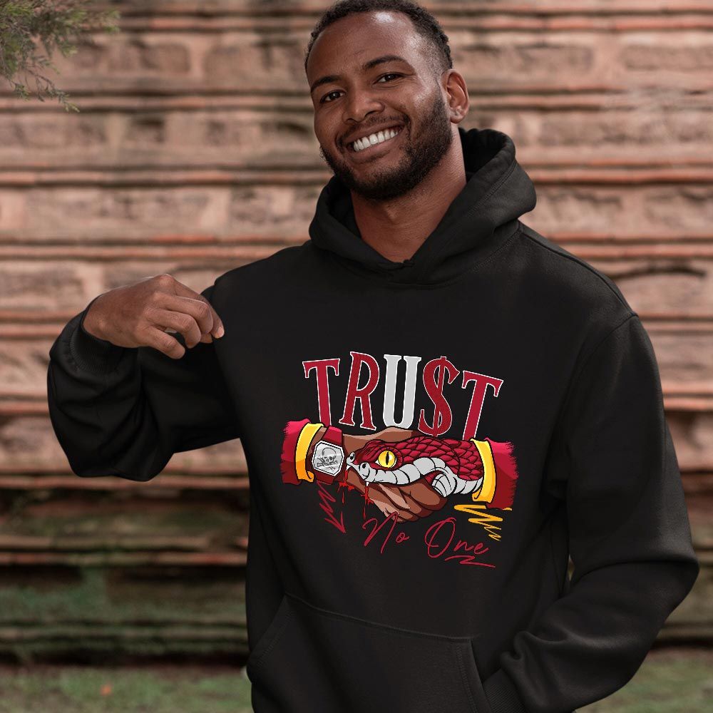 Snake Trust No One Sneaker Shirt Match Cardinal 7s, Jordan 7 Retro Cardinal MKO T-Shirt Snake Trust No One Sneaker Shirt Match Cardinal 7s, Jordan 7 Retro Cardinal MKO T-Shirt