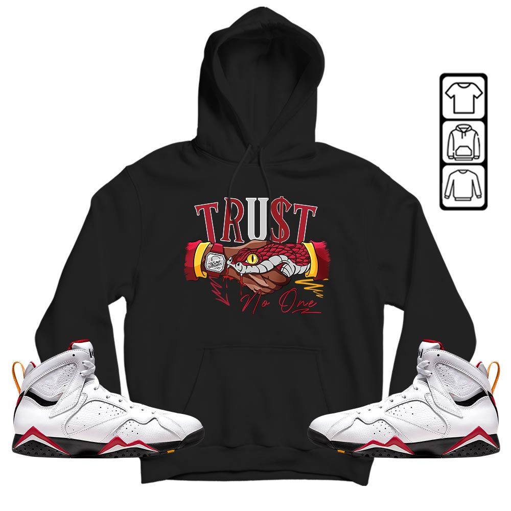 Snake Trust No One Sneaker Shirt Match Cardinal 7s, Jordan 7 Retro Cardinal MKO T-Shirt Snake Trust No One Sneaker Shirt Match Cardinal 7s, Jordan 7 Retro Cardinal MKO T-Shirt