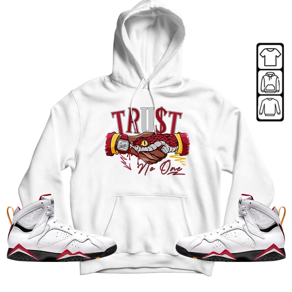 Snake Trust No One Sneaker Shirt Match Cardinal 7s, Jordan 7 Retro Cardinal MKO T-Shirt Snake Trust No One Sneaker Shirt Match Cardinal 7s, Jordan 7 Retro Cardinal MKO T-Shirt
