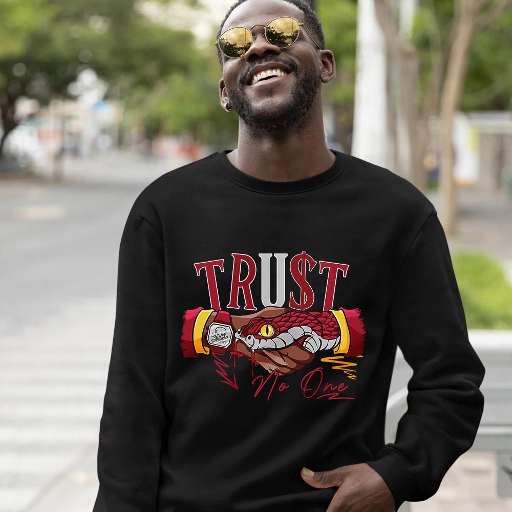 Snake Trust No One Sneaker Shirt Match Cardinal 7s, Jordan 7 Retro Cardinal MKO T-Shirt Snake Trust No One Sneaker Shirt Match Cardinal 7s, Jordan 7 Retro Cardinal MKO T-Shirt