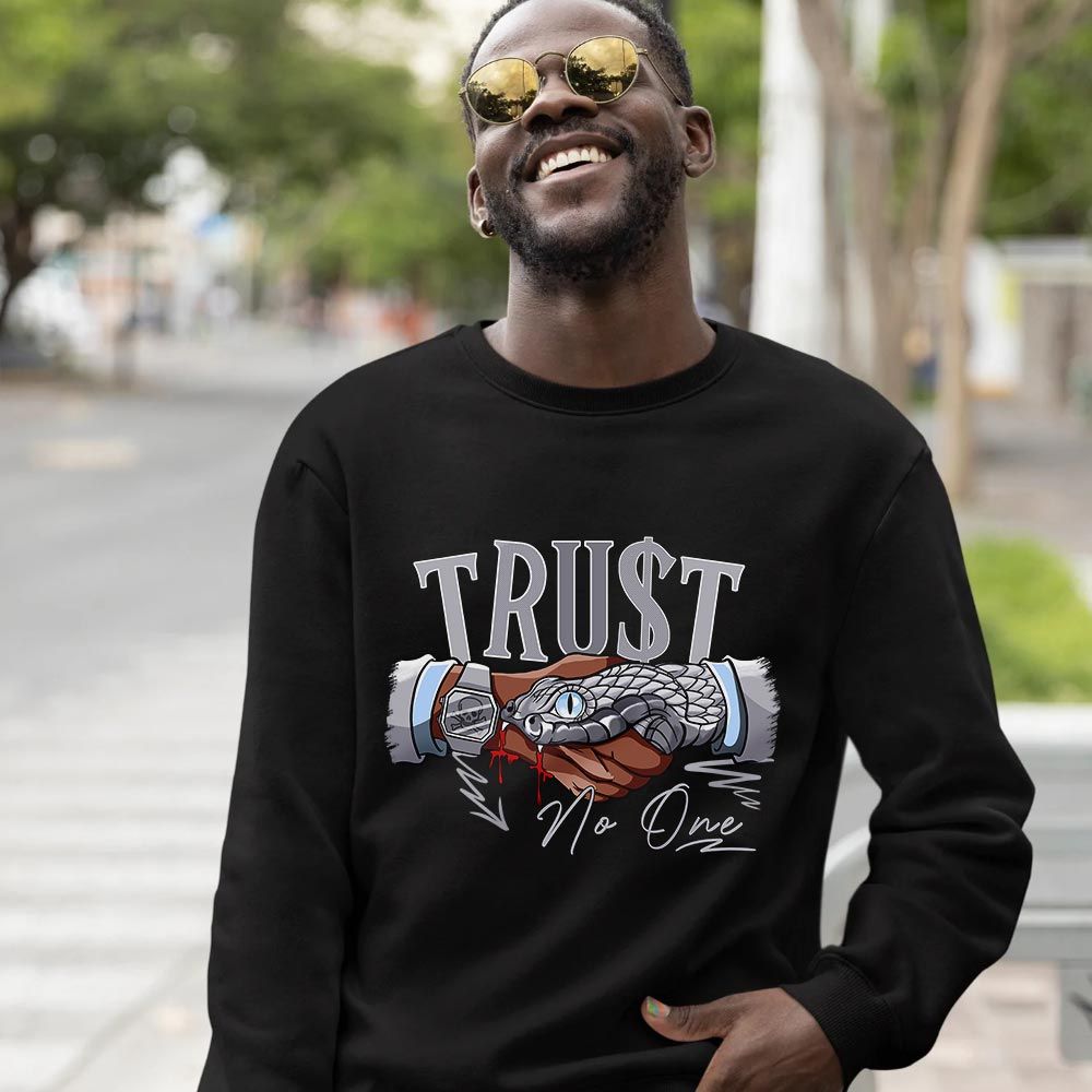 Snake Trust No One Sneaker Shirt Match Cement Grey 11s, Jordan 11 Low Cement Grey MKO T-Shirt Snake Trust No One Sneaker Shirt Match Cement Grey 11s, Jordan 11 Low Cement Grey MKO T-Shirt