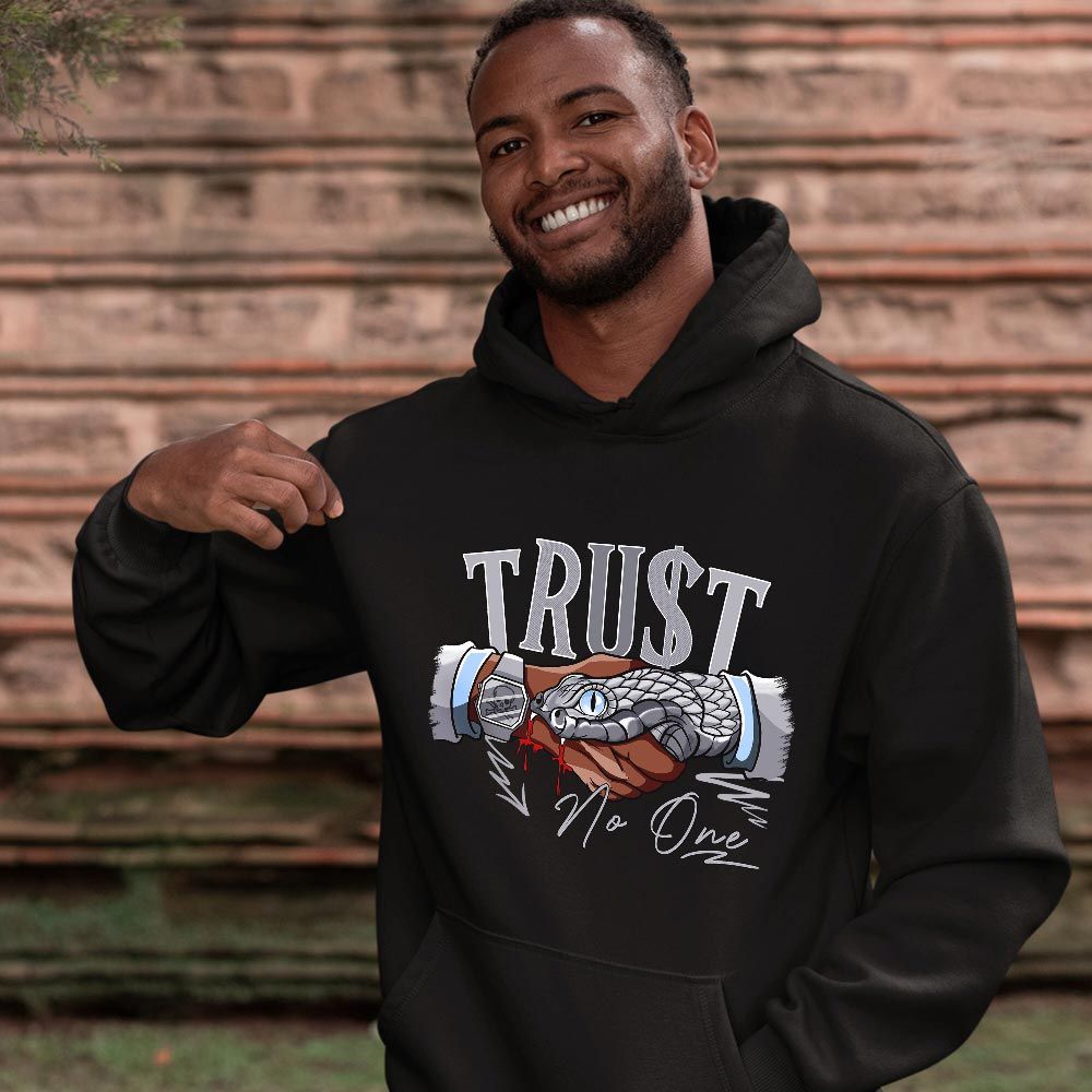 Snake Trust No One Sneaker Shirt Match Cement Grey 11s, Jordan 11 Low Cement Grey MKO T-Shirt Snake Trust No One Sneaker Shirt Match Cement Grey 11s, Jordan 11 Low Cement Grey MKO T-Shirt