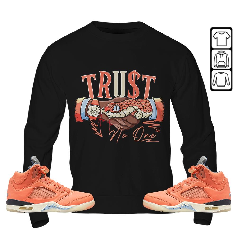 Snake Trust No One Sneaker Shirt Match Crimson Bliss 5s, Jordan 5 DJ Khaled Crimson Bliss MKO T-Shirt Snake Trust No One Sneaker Shirt Match Crimson Bliss 5s, Jordan 5 DJ Khaled Crimson Bliss MKO T-Shirt