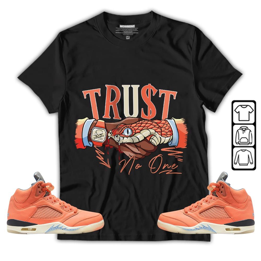 Snake Trust No One Sneaker Shirt Match Crimson Bliss 5s, Jordan 5 DJ Khaled Crimson Bliss MKO T-Shirt Snake Trust No One Sneaker Shirt Match Crimson Bliss 5s, Jordan 5 DJ Khaled Crimson Bliss MKO T-Shirt