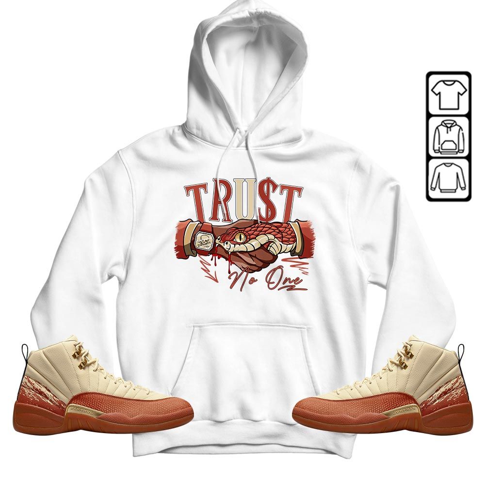 Snake Trust No One Sneaker Shirt Match Eastside Golf 12s, Jordan 12 Retro Eastside Golf MKO T-Shirt
